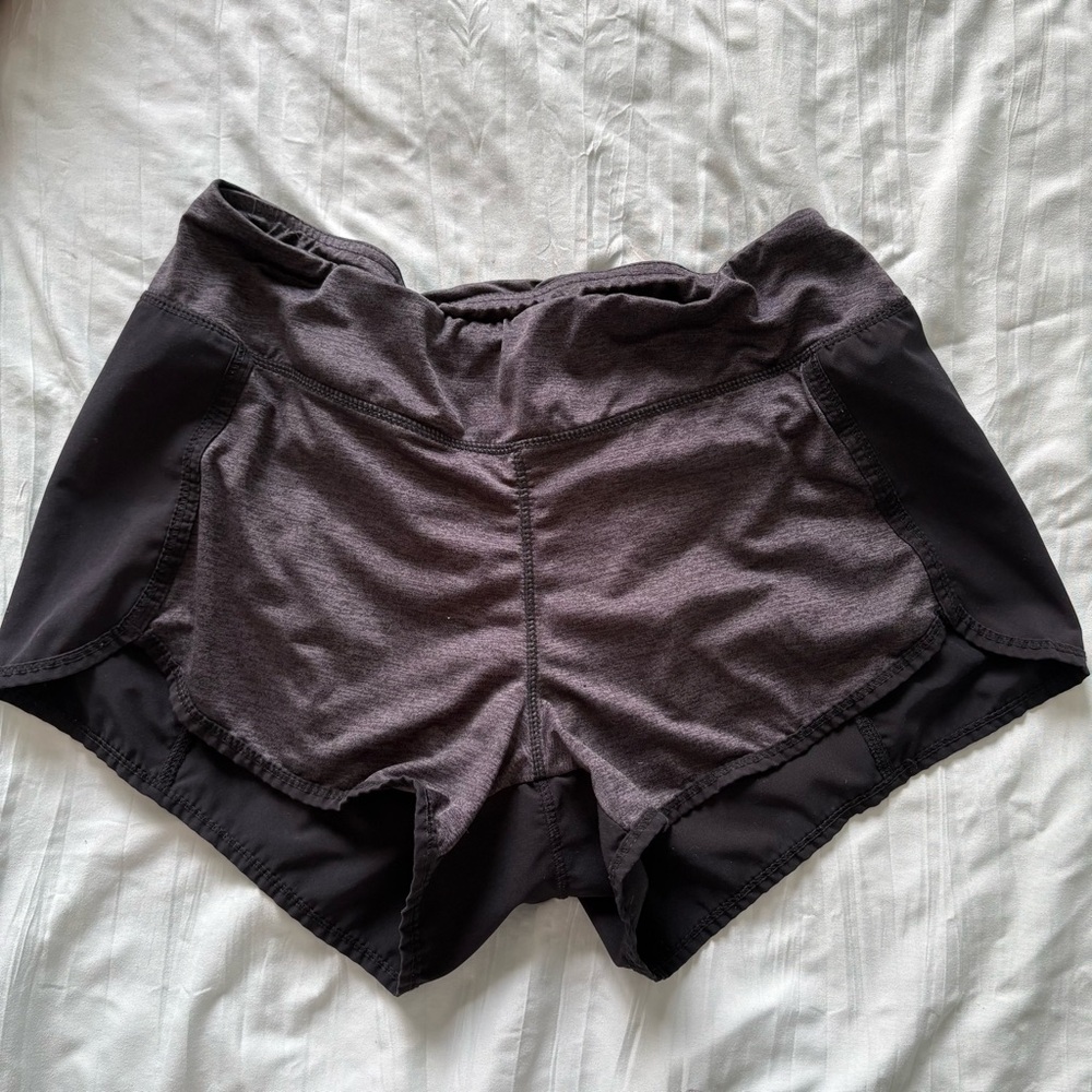 Women's Black Performance Layered Running Shorts